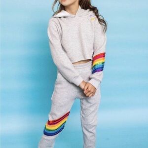 Lola + The Boys you are amazing sequin jogger set